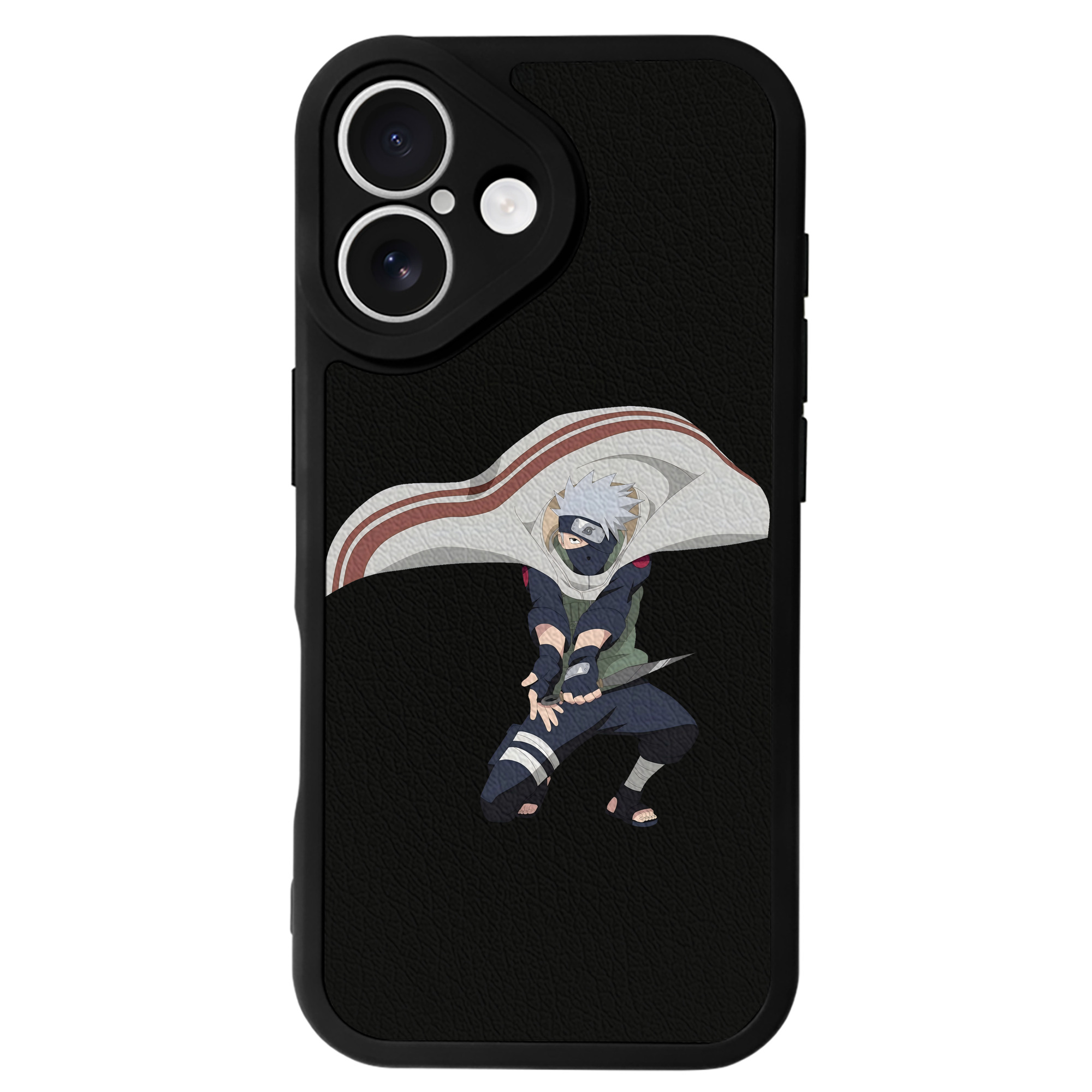 （画像用） NARUTO -ナルト- はたけ カカシ Hatake Kakashi 【iPhone 16シリーズ対応】シリコンスマホケース（レザー調） 材質：シリコン